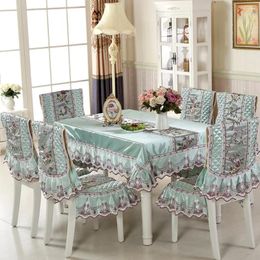 Table Cloth High Quality Tablecloths With Chair Covers Mats Embroidered Tablecloth For Wedding Home Coffee Cover AS