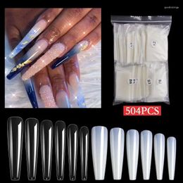 False Nails Type A Enhancements 4XL Ballet Bag Armour Sheet Long Coffin Transparent Natural Patch Nail