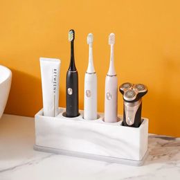 Toothbrush Holders Electric Toothbrush Razor Holder Base Creative Toilet Mouthwash Cup Tooth Rack Bathroom Table Top Storage Drainage Holder ZD327 231025