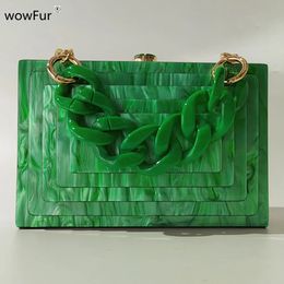 Evening Bags Luxury Lady Party Prom Chic Dress Handbags Wedding Wallets Trendy Women Solid Pearl Green Acrylic Evening Bags Clutch Purse 231026