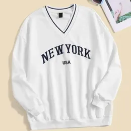 Women's Hoodies In & Sweatshirts Embroidered Letter Y2K Punk Casual Hip-hop Street College Style Hoodie Sweater