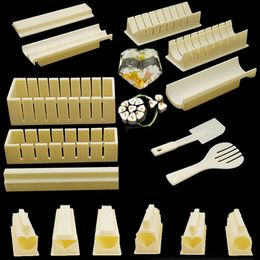 Sushi Tools 11PcsSet Maker Equipment Kit Japanese Rice Ball Cake Roll Mould Multifunctional Mould Making 231026