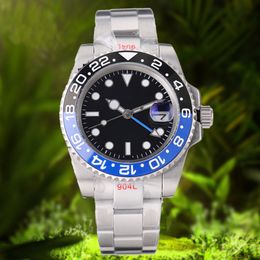 high quality luxury watch Wristwatches Mens Automatic Mechanical Watches 904L Full Stainless Steel Ceramic bezel waterproof Luminous black watch montre de luxe