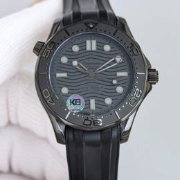 High Quality Black Warrior Men's Diving 300 Watch 8806 Self-Winding Ceramic Dial Front and Back Superluminova Sapphire Mirror Rubber Strap Luxury Men's Watches