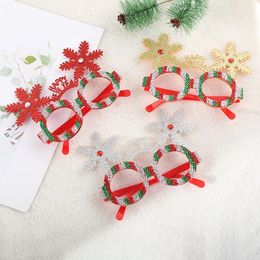 Sunglasses Frames Fashion Snowflake Christmas Decorative Glasses For Women Men Shiny Pograph Funny Party Happy Year Kids Gift