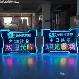 Scrolling Digital Programmed Screen Billboard Phone App Control Bottle Presenter LED Lighted Marquee Message Sign Board DIY Party Nightclub 11.7