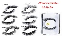 3D Mink Makeup Cross False Eyelashes Eye Lashes Extension Handmade nature eyelashes 15 styles for choose also have magnetic eyelas3607305