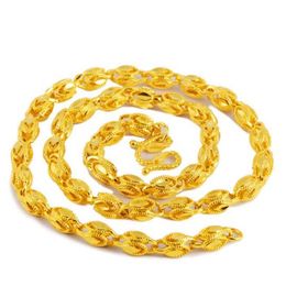 Men Sand surface pure brass plated 14k gold fire sand gold necklace Vietnam Shakin2507