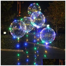 Balloon 20 Inch Luminous Balloons With Light String Led For Party Festival Drop Delivery Toys Gifts Novelty Gag Dhjre