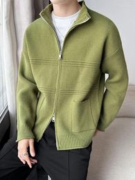 Men's Sweaters 2023 Fashion Brand Men Cardigan Slim Fit Jumpers Knitting Thick Warm Winter Korean Style Casual Clothing A28