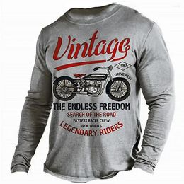 Men's Hoodies Fall Hoodie Retro Cool Motorcycle Alphabet Elements Printed Winter Warm Sports