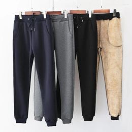 Women's Pants Women Casual Drawstring Threaded Cuffs Jogger Thicken High Waist Sweatpants Winter Outwear Trousers For Fitness