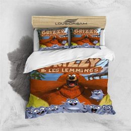Bedding Sets Cartoon Grizzy And The Lemmings Set Sheet King Twin Double Child Mircofiber Or Polyester Duvet Cover
