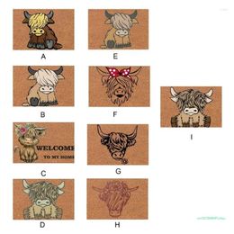 Carpets Cow Front Door Mat Indoor Outdoor Welcome Anti-Slip Doormat Absorbent Entrance Rugs For Kitchen Bathroom Home