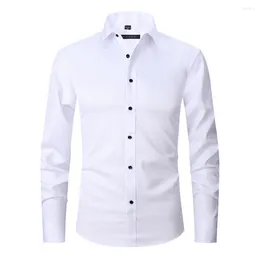 Men's Dress Shirts Comfortable Mens Tops Solid Color T-Shirt Blouse Button Down Cardigan Casual Daily Formal Long Sleeve
