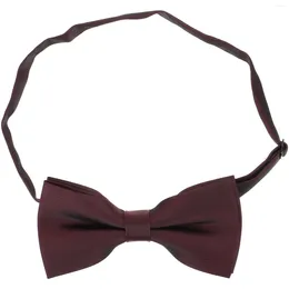 Bow Ties Wedding Adjustable Solid Colour Men's Matte Suit Polyester Bachelor Party Man Red