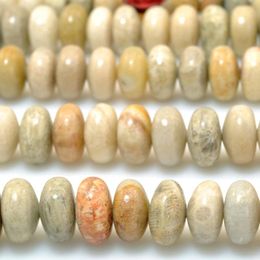 Loose Gemstones Natural Chrysanthemum Stone Yellow Ocean Jasper Smooth Rondelle Beads Wholesale Gemstone Jewelry Making Bracelet Diy