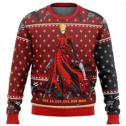 Men's Hoodies Trigun Vash The Stampede Ugly Christmas Sweater Gift Santa Claus Pullover Men 3D Sweatshirt And Top Autumn Winter Clothi