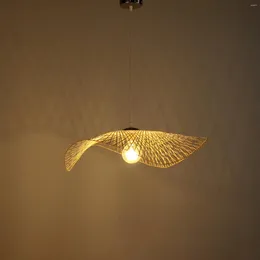 Pendant Lamps Bamboo Wicker Chandelier Lamp Fixtures Ceiling Light For Kitchen