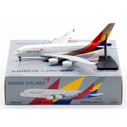 Aircraft Modle AV4143 Alloy Collectible Plane Gift Aviation 1 400 ASIANA AIRLINES "StarAlliance" Airbus A380 Diecast Aircraft Jet Model HL7626 231026