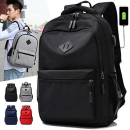 Backpack Fashion Solid Colour For Men Middle School And High Students Backpacks Travel Bags Women's Leisure