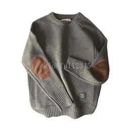 2024 Men's Sweaters Men Pullover Sweater Autumn Fashion Casual Loose Thick O-Neck Wool Knitted Oversize Harajuku Streetwear Knitwear M-5XL