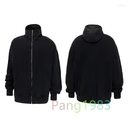 Men's Hoodies Washed Black Far.Archive Hoodie Men Women 1:1 High Quality Pullover Zipper Coat Solid Color Sweatshirt