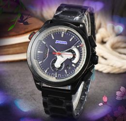 Famous Luxury Mens Big Dial Watches President Sport Men Dweller Clock Man Full Stainless Steel Band Fashion Dress Quartz Wristwatches Gifts