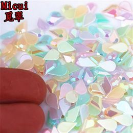 Micui 500pcs 4 6mm jelly Colour Drop Flat Back Acrylic Rhinestones Crystal Stones Non Sewing for Nail Art Clothes DIY DH760273y