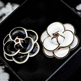 Pins Brooches Korean High Quality Luxury Camellia Big Flower Brooch Pins Woman Boutonniere Gift Jewelry2969