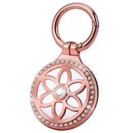 Apple AirTag Holder, Elegant Metal Airtag Keychain Inlaid Rhinestone, Fashion Diamonds Shine AirTag Holder. Good Gift for Girl Friend, Mom, etc.