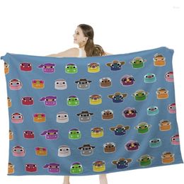 Blankets Bugsnax - All Grumpuses Throw Blanket Soft Velvet Camping Bedding Cold Cinema Or Travel