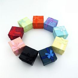 Whole 50 Pcs lot Square Ring Earring Necklace Jewellery Box Gift Present Case Holder Set W334239A