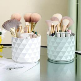 Storage Boxes 360° Rotating Luxury Brush Barrel Makeup Box Portable Desktop Cosmetic Organiser Lipstick Brushes Holder