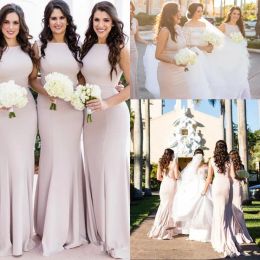 Elegant Mermaid Bridesmaid Dresses Chiffon Sleeveless Floor Length Beach Plus Size Wedding Guest Gowns Custom Made Formal Evening Wear