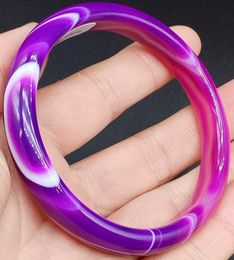 Certified 63.50MM Natural Ice Multi-Color Ancient Agate Jade Bangle Bracelet