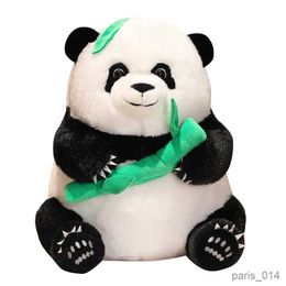 Stuffed Plush Animals Panda Toy With Bubble Tea Cup/Bamboo/Flower Stuffed Animal Doll Toys for Kids Baby Lovely Gifts R231026