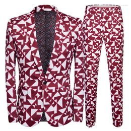 Men's Tracksuits Men's Men's Suit Spring And Autumn Performance Clothing Fashion Trend Party Slim Plus Size