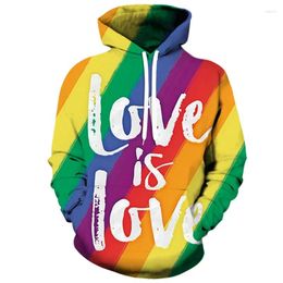 Men's Hoodies 3D Colorful Line Series Printed Hooded Sweatshirt Casual Fashion Women's Y2K Couple Large Sudaderas