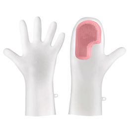 Guantes para lavar platos de cocina, resistentes al agua, para el hogar, limpieza de platos, antideslizantes, guantes para cepillo para lavar platos W0116