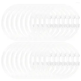 Shower Curtains Curtain Hook Circular Hanging Rings Hooks Plastic Buckle Round Rod Decorative