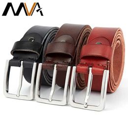 Belts MVA Men's Leather Belt Male Waistband Cowhide For Men Pouch Luxury Designer Buckle Jeans YQ231026