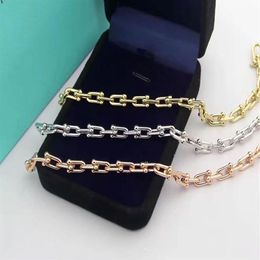 Brand Jewellery Hardwear Letter Bracelet For Women Men Link Chain Graduated Stainless Steel Couple Link 246r