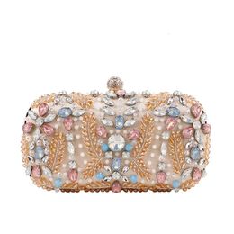Evening Bags Champagne Dinner Bag Colourful Handheld European and American Style Women s Dress Storage 231026