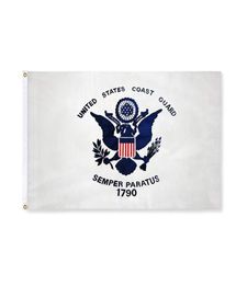 US Coast Guard Flag 3x5FT Custom High Quality Double Stitching 100D Polyester Festival Gift Indoor Outdoor Printed9800683