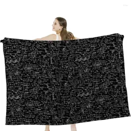 Blankets Physics Equations Black Soft Velvet Blanket Lightweight Bed Home Decor Fleece