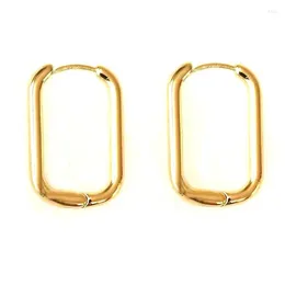 Hoop Earrings 6pcs/lot Gold Colour Metal Geometric Square Earring For Women Huggies Ear Buckle Punk Jewellery 15 23mm