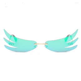 Sunglasses Women Vintage Fire Mirror Lens Green Red Ladies Cat Sun Glasses For Men 2023 Beach Party Lady NX