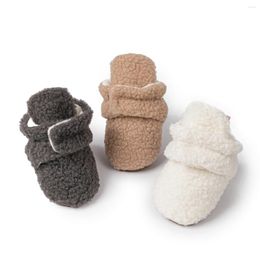 First Walkers Baby Socks Shoes Knitted Multicolor Striped Non-Slip Winter Boy Girl Cotton Born Infant