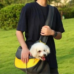 Dog Carrier 1pc Mesh Bags Travel Puppy Bag Oxford Sling Outdoor Pet Single Handbag Pouch Shoulder Comfort